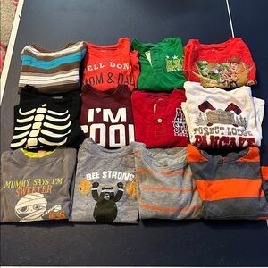 LOT (12 shirts) boys 3T long sleeve t shirts